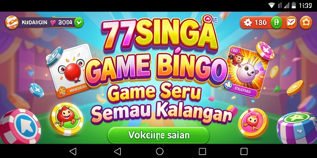 Tampilan menarik gameplay Bingo di aplikasi 77SINGA.