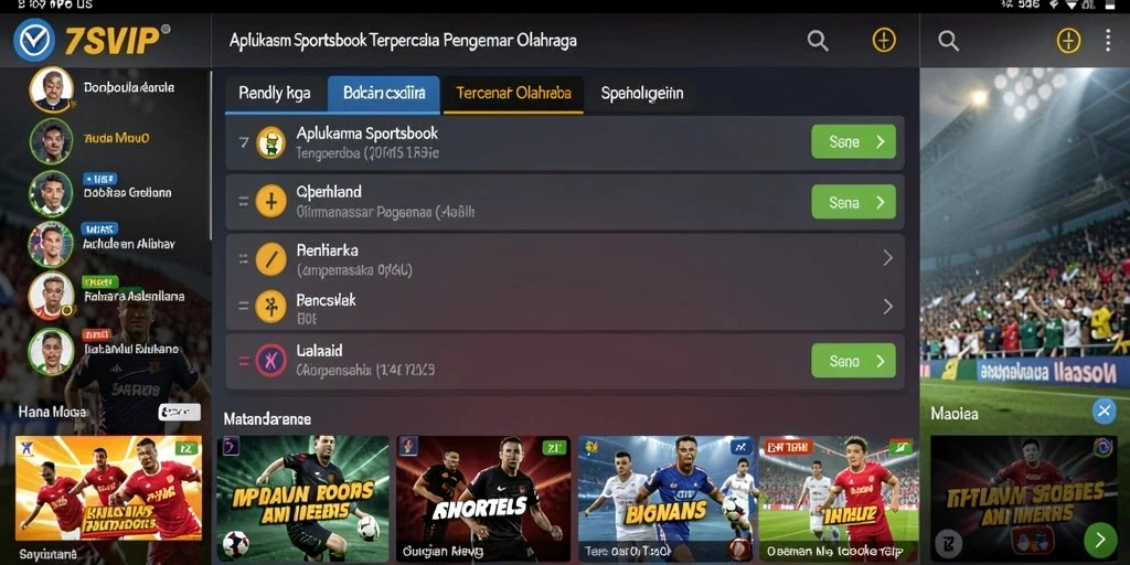 Tampilan gameplay yang menarik dan informatif dari aplikasi Sportsbook 7SVIP.