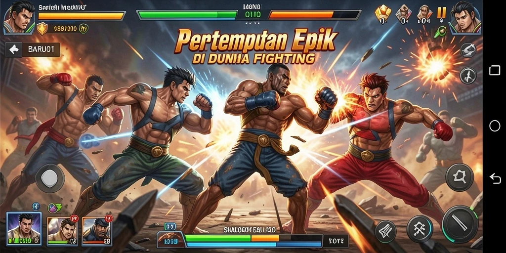 Tampilan seru dari gameplay pertarungan di BARU01.