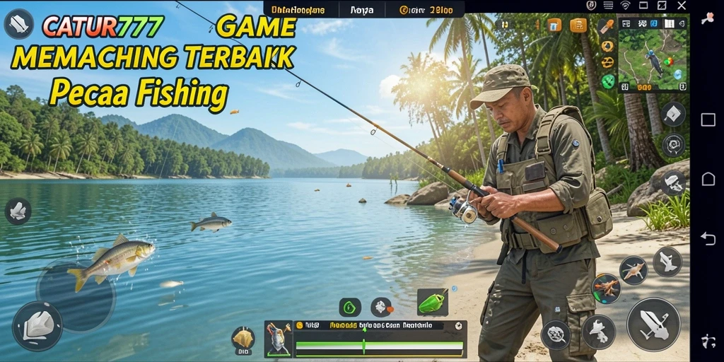 Tampilan gameplay seru dalam CATUR777 dengan aksi memancing yang menegangkan.
