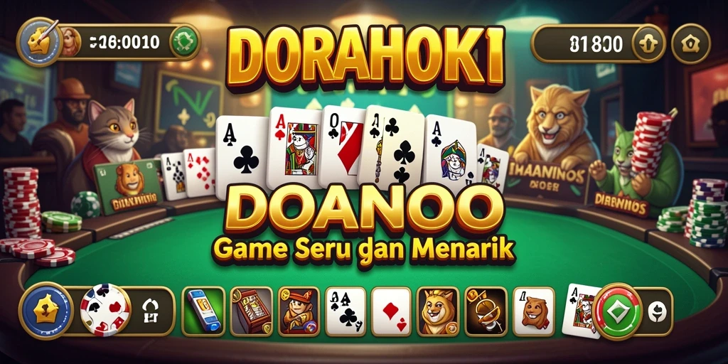Tampilan gameplay DORAHOKI yang seru dan menarik.