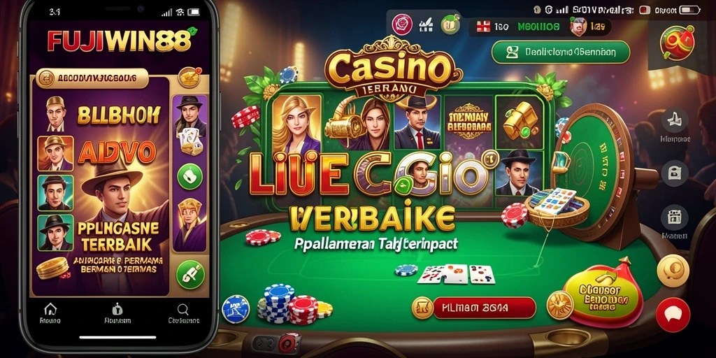 Screenshot dari gameplay FUJIWIN88 yang menampilkan dealer profesional dan permainan seru.