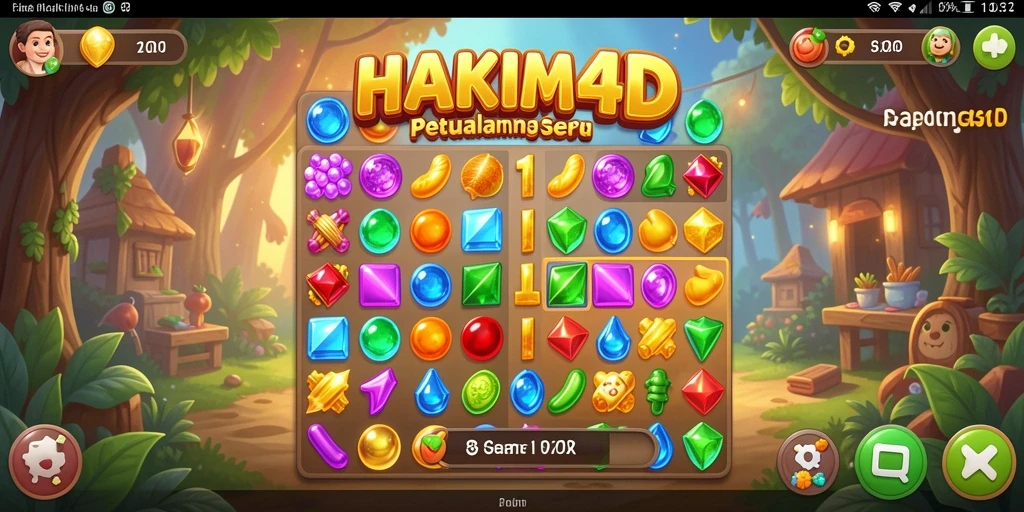 Gameplay seru HAKIM4D dengan tantangan Match-3.