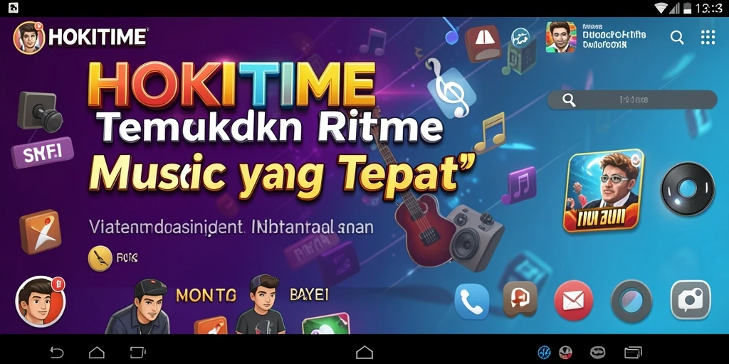 Tampilan gameplay HOKITIME dalam interaksi musik.