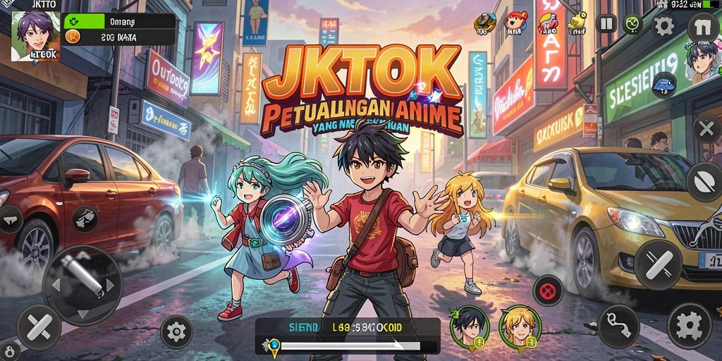 Screenshot gameplay JKTOK menampilkan karakter anime yang menarik.