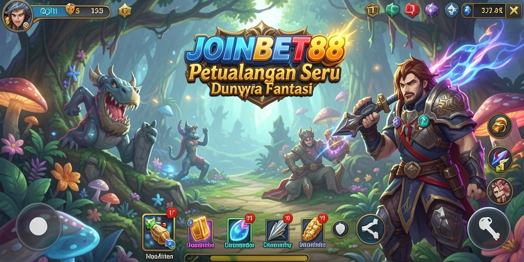 Tampilan utama gameplay JOINBET88 dengan aksi petualangan yang mendebarkan.