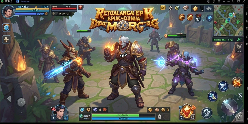 Screenshot K3K3 menampilkan gameplay menarik dalam dunia MMORPG.