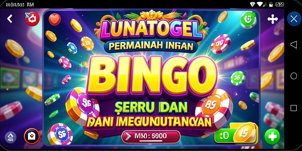 Tampilan gameplay Bingo yang menegangkan di LUNATOGEL.