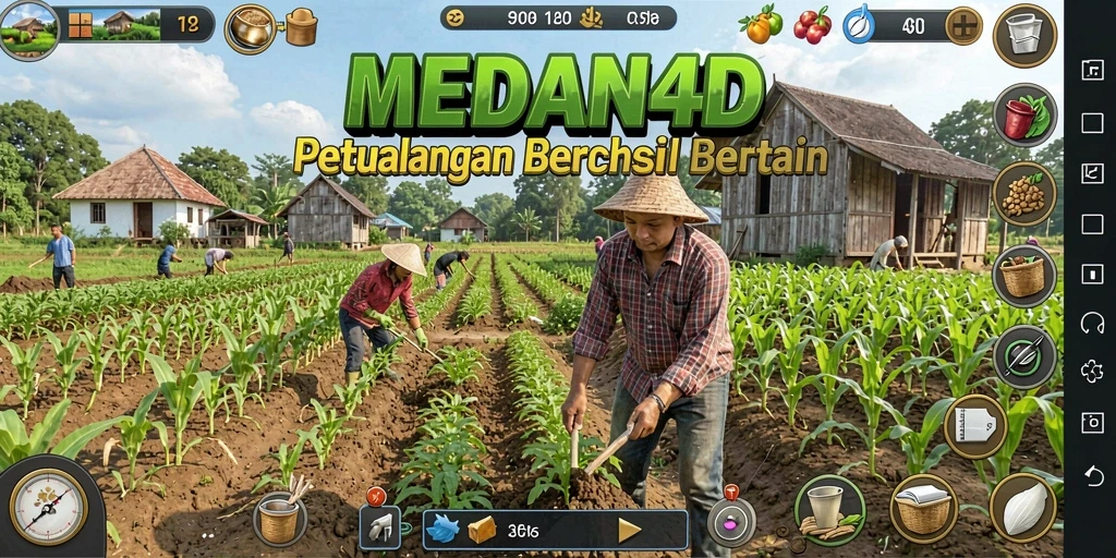 Tampilan gameplay pertanian yang menarik dan mendalam di MEDAN4D.
