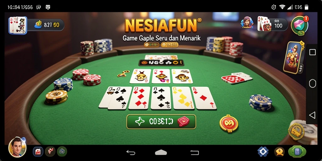 Screenshot NESIAFUN menampilkan antarmuka permainan Gaple yang menawan.