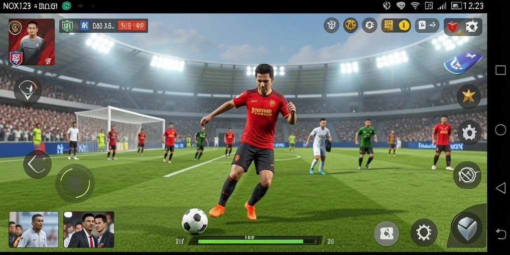 Tampilan gameplay seru dalam NOX123 yang memukau.