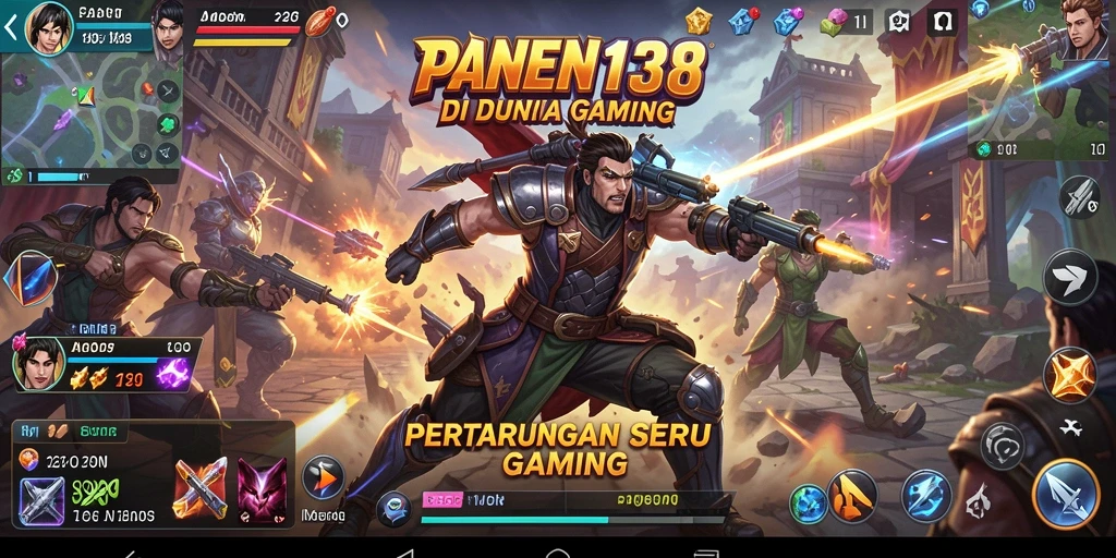 Tangkapan layar utama menunjukkan aksi bertarung yang intens di PANEN138.