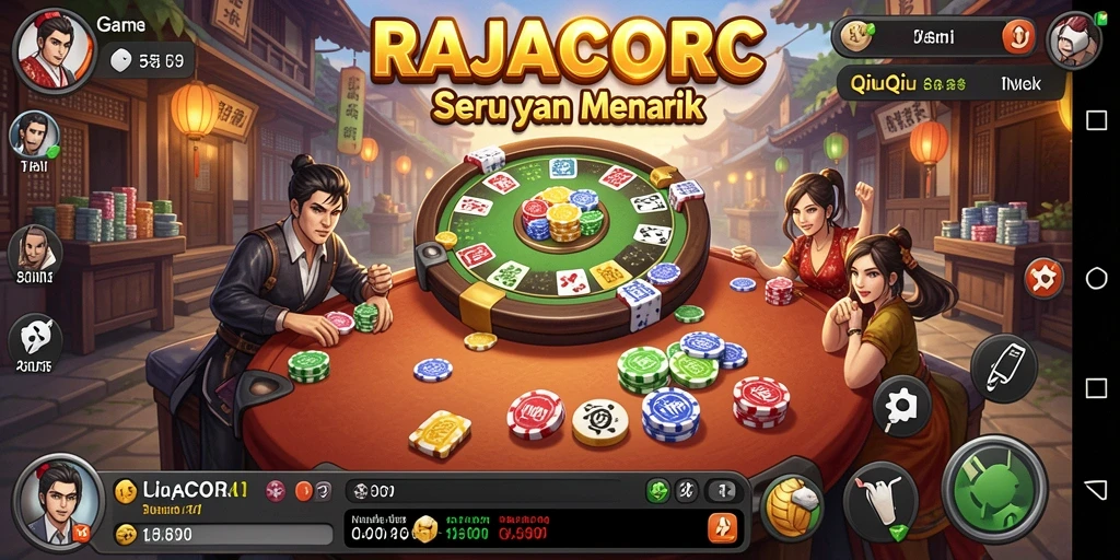 Tampilan gameplay QiuQiu yang menarik di RAJACORC.