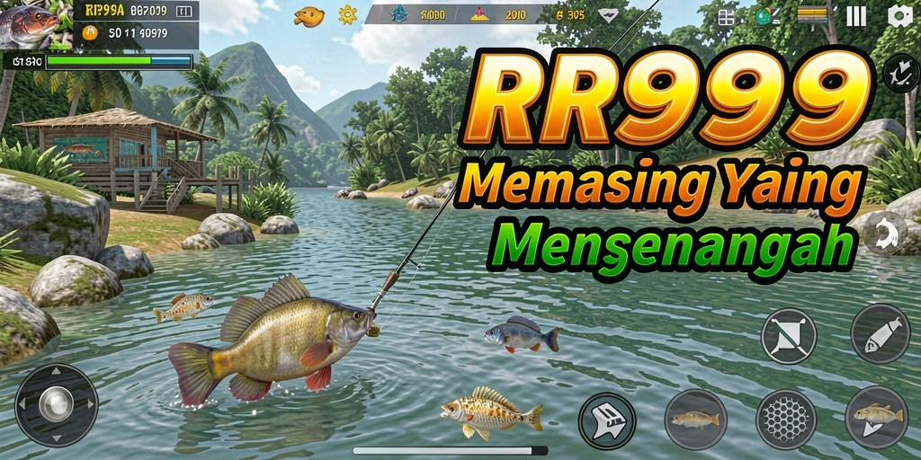 Screenshot permainan RR999 menunjukkan aksi memancing yang seru dan grafik yang menakjubkan.