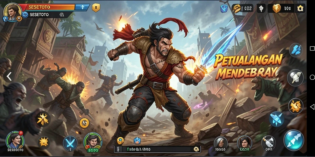 Tampilan menarik dari gameplay SESETOTO yang penuh aksi.