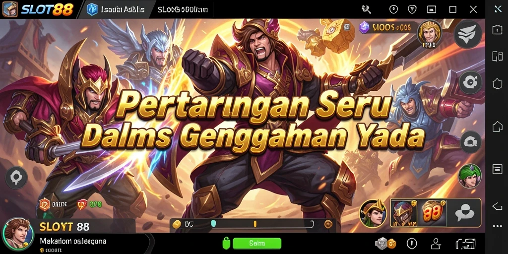 Gameplay SLOT88 dengan aksi pertarungan mendebarkan.