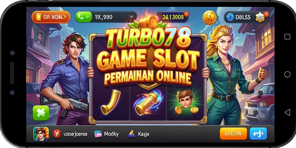Tampilan menarik dari gameplay TURBO78 slot yang seru.