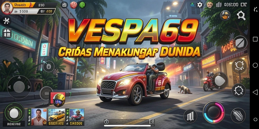 Screenshot gameplay VESPA69 menampilkan aksi strategi yang mendebarkan.