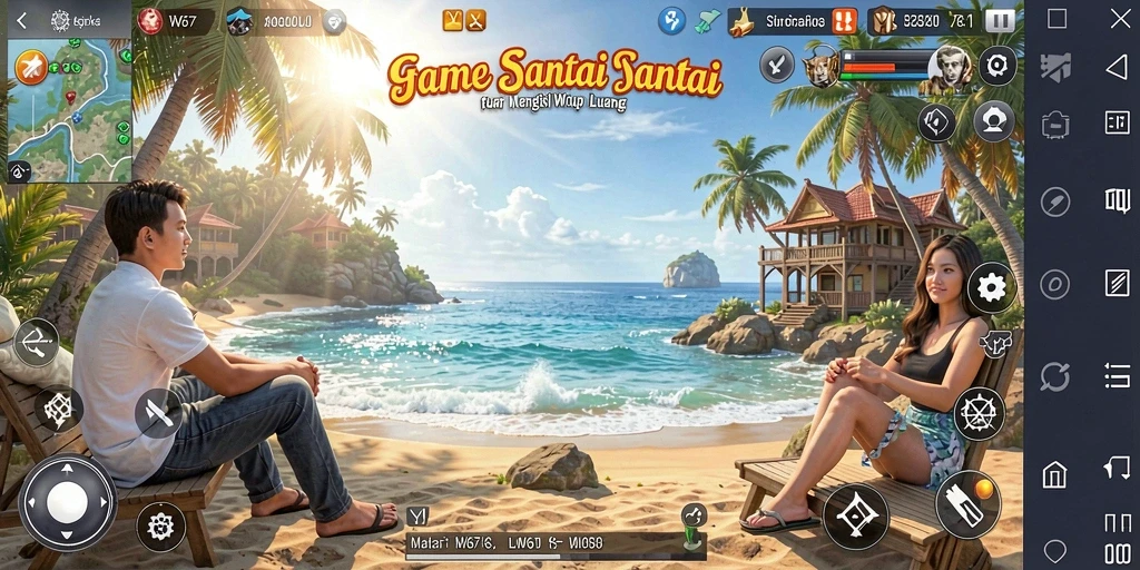 Tampilan gameplay W67 yang menarik dan santai.