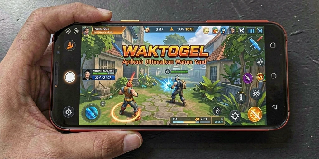 Tampilan utama WAKTOGEL dengan pengingat dan pengaturan waktu.